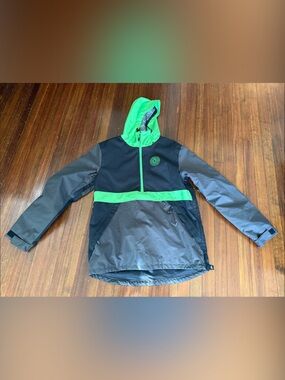 Airblaster Glacier Series XL Black Neon Green 15K Ski Snowboard Jacket